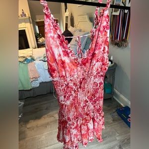 Pink/orange floral dress